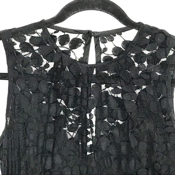 Plenty Frock by Tracy Reese Size 4 Black Lace Sleeveless Party Dress - Picture 3 of 9